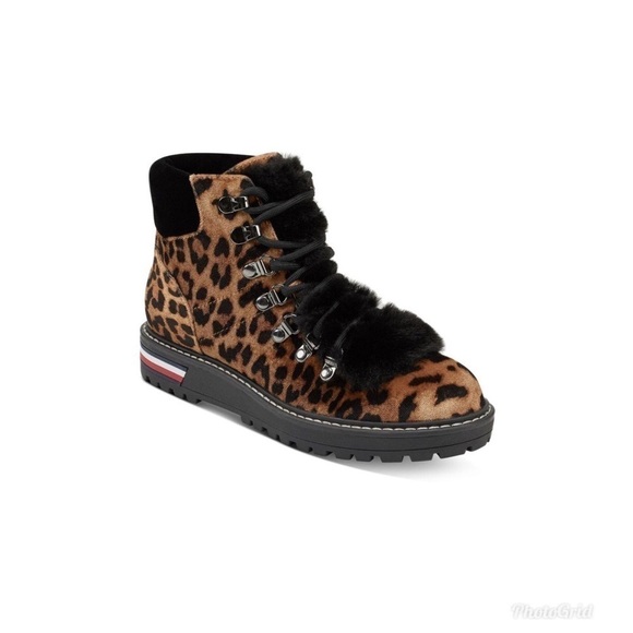 Tommy Hilfiger Icee Leopard Print Faux Fur Bootie 7.5 - Picture 3 of 12